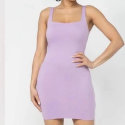 Naked Wardrobe baby mama NWT size small Liliac racer  back mini dress