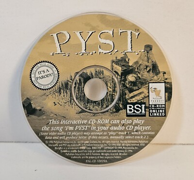 P.Y.S.T. PC CD-Rom 1996 Windows First Person Point + Click Adventure Game Parody