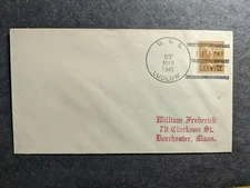 USS LUDLOW DD-438 Naval Cover 1941 Destroyer FIRST DAY MAIL SERVICE FDPS