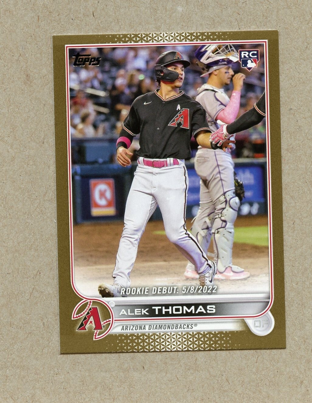 2022 Topps Update Alek Thomas #US282 Rookie Debut Gold 1513/2022 Diamondbacks