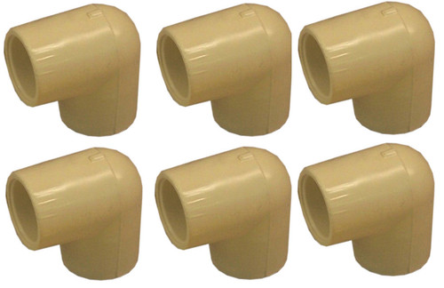 1/2" CPVC Hot Water Pipe Elbow (lot of 6)