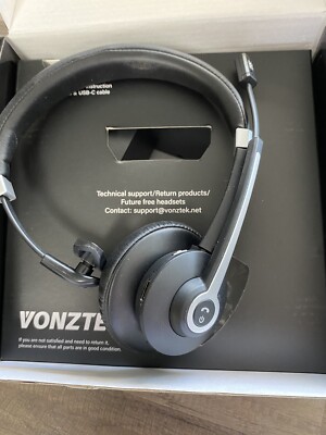 Lightweight Wireless Headset With Noise Cancelling Microphone Vonztek Read/ Af