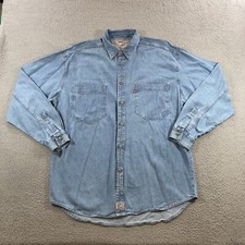 vtg levis denim shirt Men s M Blue Oversized
