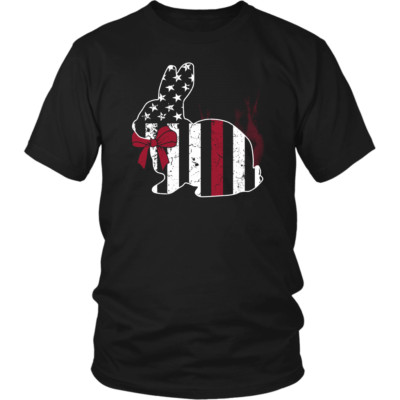 Thin Red Line Easter Bunny Womens And Unisex T-Shirt