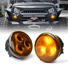 Xprite Pair Amber Lens Turn Signal Light Assembly for 2007-2018 Jeep Wrangler JK