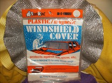 MAGNETIC WINDSHIELD COVER SEWN-IN MAGNETS ELASTIC STRAPS 18.75 SQ FT MADE IN USA