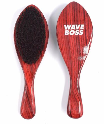 Brosse à cheveux Wave Boss 360 vagues moyenne courbe poils de sanglier léger antidérapant - Photo 1/20