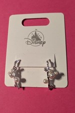 NEW Disney Parks Jeweled Pearl Mickey Mouse Branch Earrings