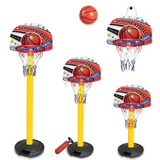 Basketball Set Kids Toy Backboard Net & Ball Indoor/Outdoor Wall Mounted