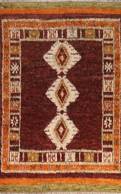 Tribal Shaggy Moroccan Oriental Area Rug 7'x10' Plush Wool Hand-knotted Carpet