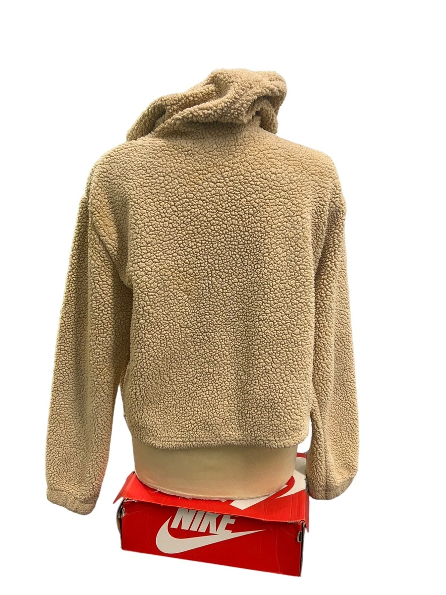 Fila cropped teddy hoodie tan colour M eBay