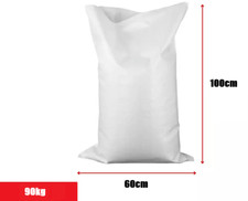 HEAVY DUTY  Size : 60 X 100cm DURABLE REUSABLE RUBBLE BAGS/SACKS*  WHITE WOVEN