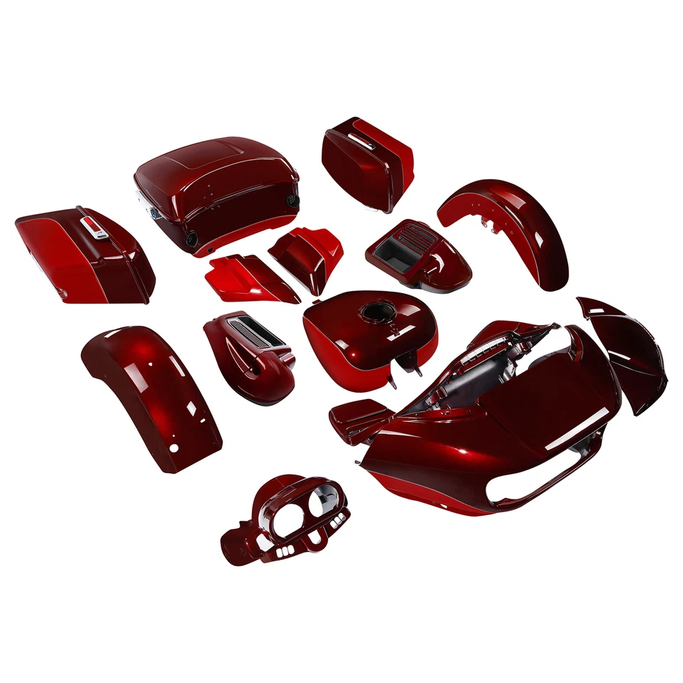 Fairing Body Work Fit For Harley Road Glide 15-24 Mysterious/Velocity Red Sunglo Foto 3 de 3