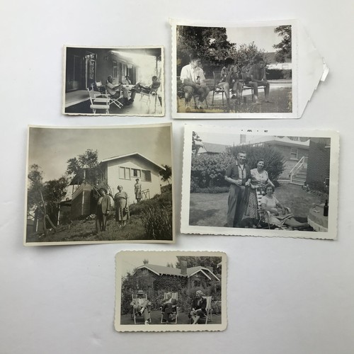 Vintage Black and White Photo Lot of 20 Backyard Summer People Family Party - Picture 4 of 6