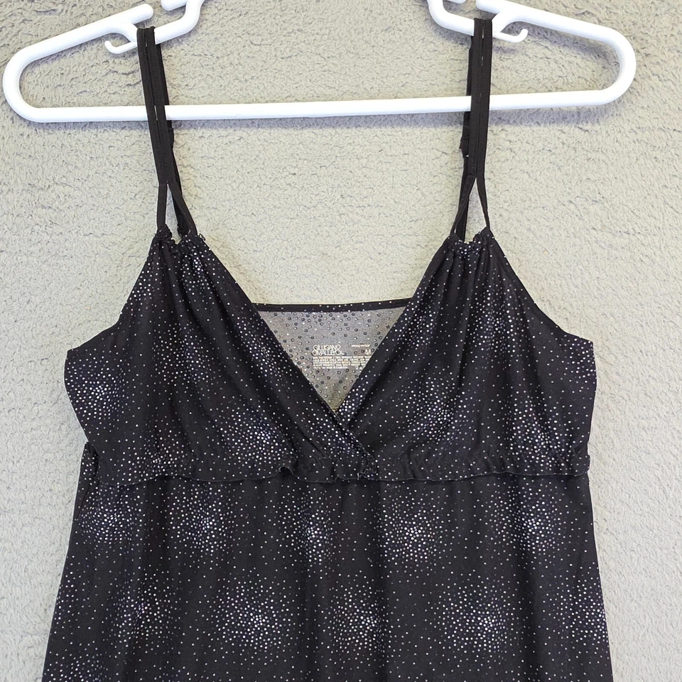 Camisón Gilligan and OMalley para mujer M estampado de puntos negros Babydoll ropa de dormir acogedor Foto 4 de 4
