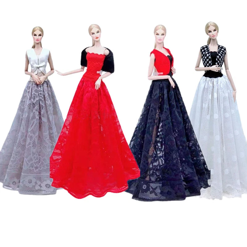 VETEMENTS Abito da sera in pizzo floreale 1 6 vestiti per bambola abiti abito da festa top gonna midi 1:6