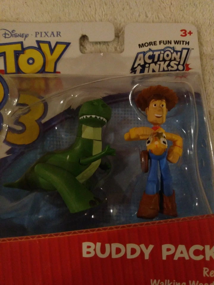 Disney Pixar Toy Story 3 Buddy Pack REX WALKING WOODY 2009 Mattel Nuevo en Paquete Edades 3+ Foto 3 de 4