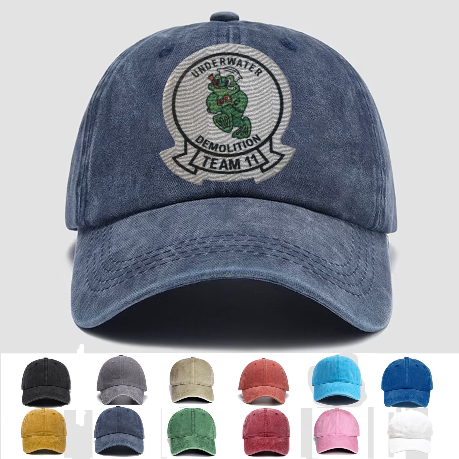 Custom Embroidered Hat USN Underwater Demolition Team 11 UDT-11, Trucker Hat