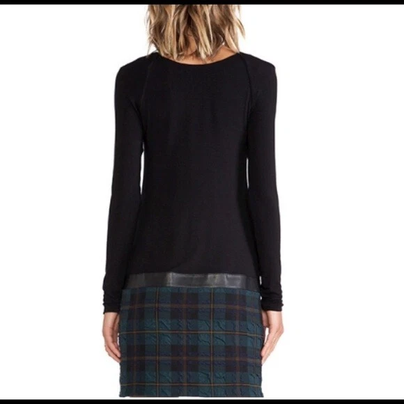 Bailey 44 XS Women's Black Party Cocktail Business Dress w/Plaid Detail 4/6 - Image 3 of 4