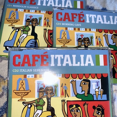 Various Artists : Cafe Italia CD Box Set 3 discs (2009) - Very Good - RefCD14 