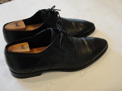 Dino Bigioni Black Lace Up Oxford Shoes Made in Italy Size  display picture 2