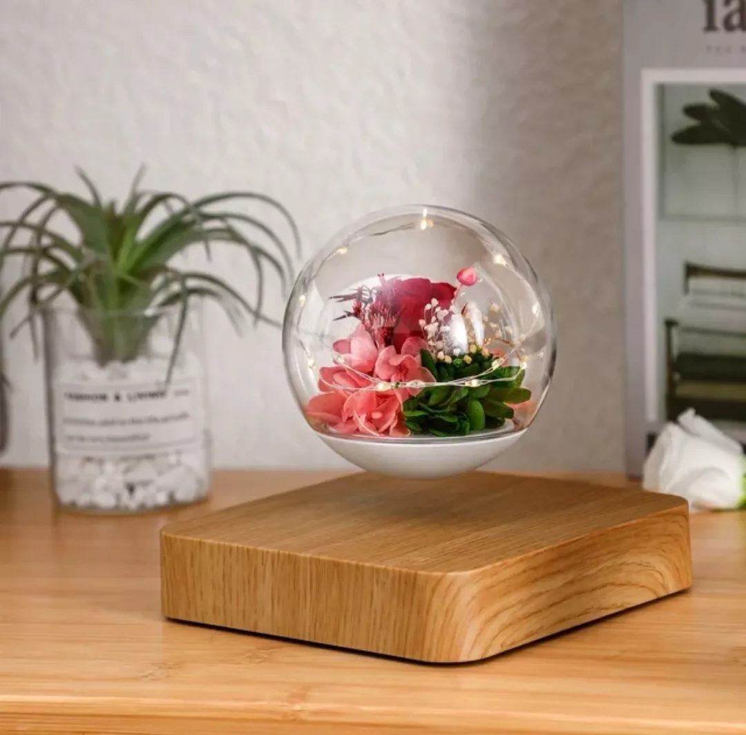 FloatingFlower Christmas Gift Floating Light Up Flower Globe Lamp Romantic