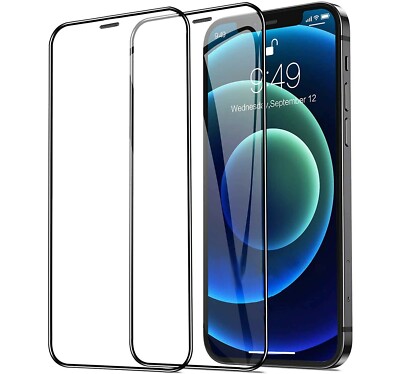 Für iPhone 14 13 12 11 13 Pro Xr 8 7 Curved Full Hartglas Displayschutzfolie