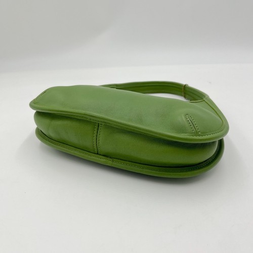 Vintage COACH 9027 One Shoulder Ergo Zip Hand Bag Used Green Rare color Good - Picture 6 of 14