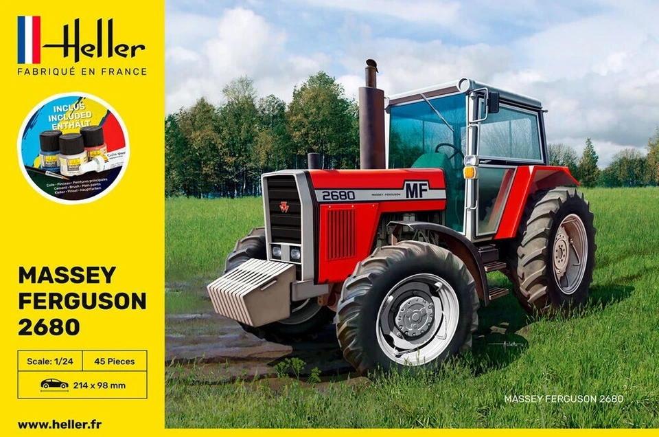 Modello Trattore MASSEY FERGUSON 2640 1/24 - Heller Starter Kit 57402 - Immagine 4 di 4