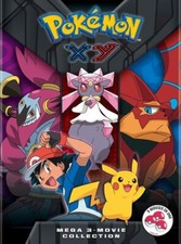 POKEMON XY MEGA 3-MOVIE COLLECTION DVD/DIANCIE/HOOPA/VOLCANION/3 DISC 