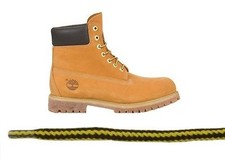 STRINGHE IN COTONE LACCI DA SCARPE TONDI 120CM GIALLI/MARRONI PER TIMBERLAND