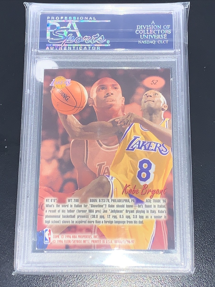 KOBE BRYANT 1996-97 Ultra ROOKIE Card RC PSA 10 GEM MINT