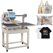 KILO 16x24 Pneumatic Up Slide Dual Platen Heat Press Machine LCD Display Control