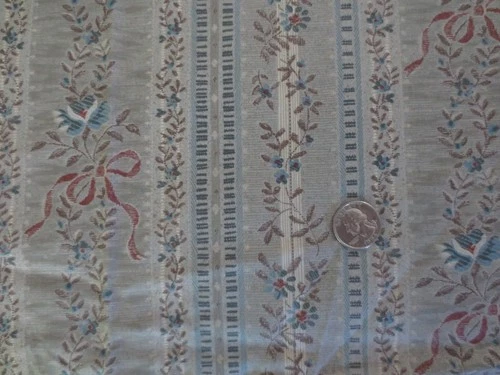 4663.  DAIWABO Vertical Floral Design for E.E. SCHENCK COTTON FABRIC-43" x 2 yds - product listing photo