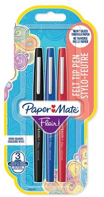 Paper:Mate Faserschreiber Flair 3er Blister farbig sortiert