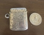 Engraved Match Safe Vesta Case Sterling Silver 1920