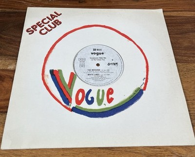 Grandmaster Melle Mel - White Lines (U.K. Mastermix) Vinyl Record Album 1983 12''