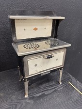Vintage Empire Toy Electric Stove Oven Metal Ware Corp Black White