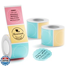 NIIMBOT 3 Rolls Set Label for B1/B21/B3S Label Printer, 1.3'' x 1