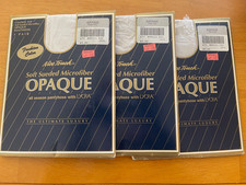 3 PR NICE TOUCH Soft Sueded Microfiber Opaque Pantyhose Average Cloud Grey