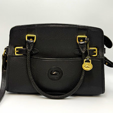 Vintage Dooney  Bourke All Weather Leather Black Pebbled Purse w/ Strap and Tag