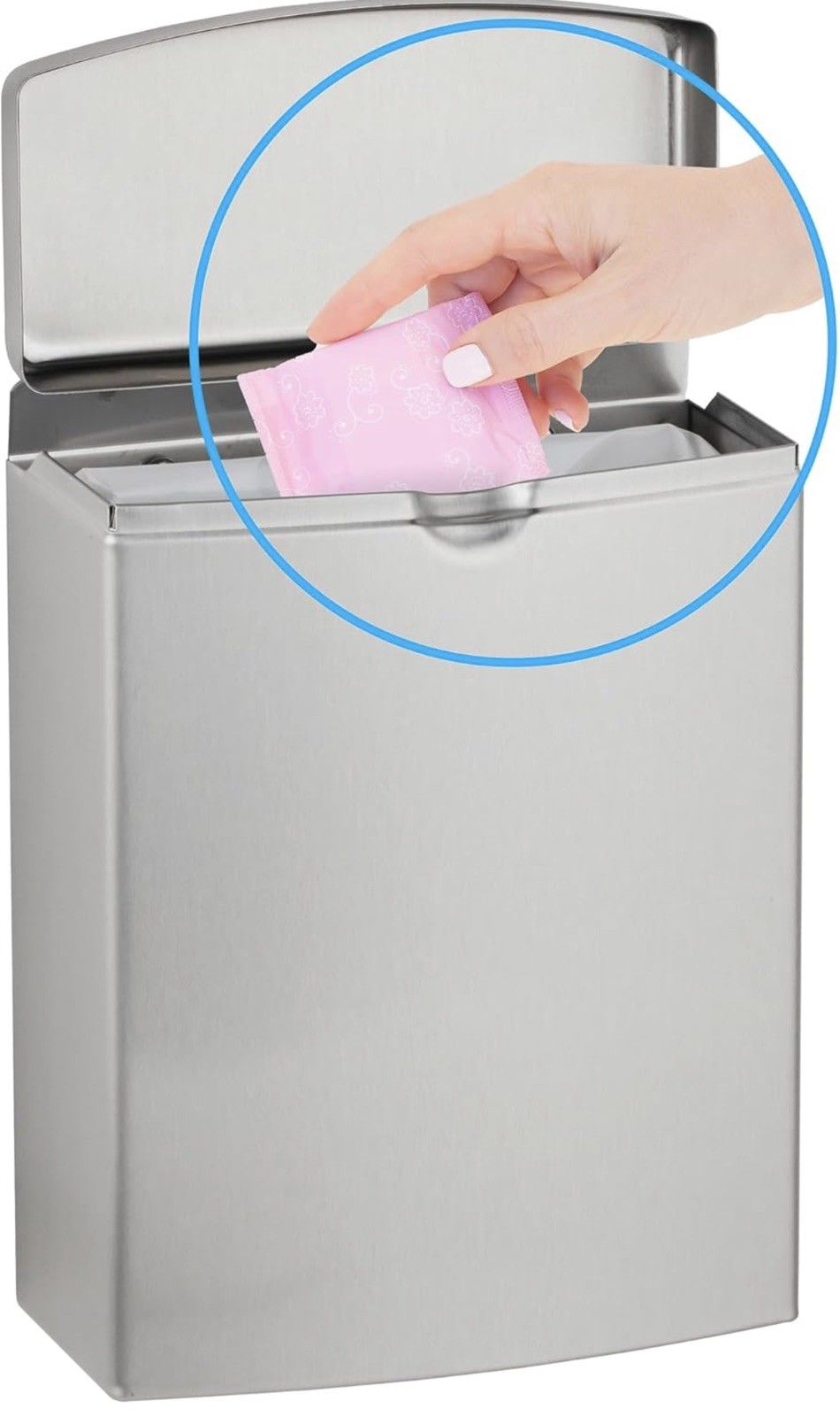 Bobrick Stainless Steel Sanitary Napkin Disposal 1 Gallon Capacity