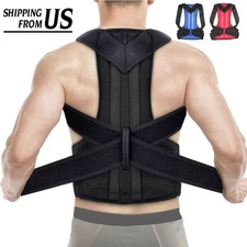 Adjustable Posture Corrector Back Straightener Support Shoulder Brace Men Women