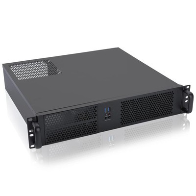 RackChoice 2U Server case Micro ATX Compact Rackmount 2 x 5.25 Chassis black 