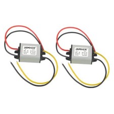 2Pack DC 3A 15W Buck Converter Waterproof  Voltage Regulator, Power 12V to 5V