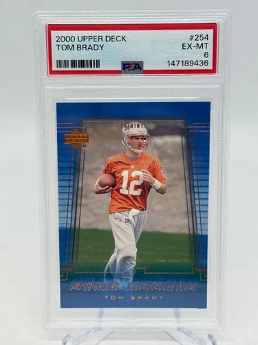 2000 Upper Deck Tom Brady Rookie Card #254 RC GRADED PSA 6 EX-MT PATRIOTS