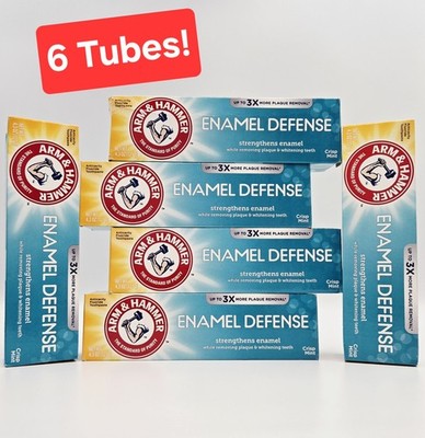 X6 Arm & Hammer Enamel Defense Toothpaste 4.3 oz Tube Crisp Mint Plaque Removal