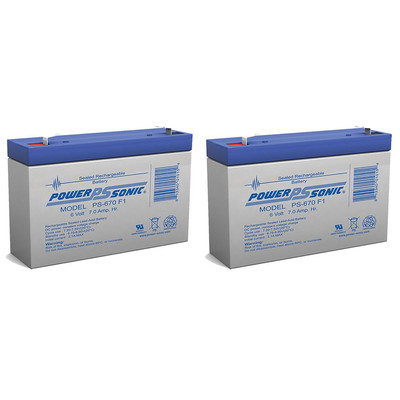 Power-Sonic 2 Pack - 6V 7Ah SLA Replacement Battery for BB HR9-6, HR96 UPS