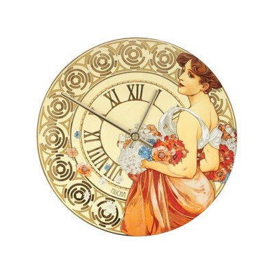 Goebel Wanduhr Alphonse Mucha - Sommer 1900 - Uhr 67069061 Porzellan