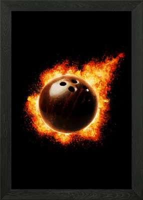 Bowlingkugel gerahmtes Wandbild Poster Leinwanddruck Bild